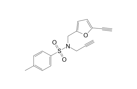 N-(5-Ethynylfuran-2-ylmethyl)-4-methyl-N-prop-2-ynylbenzenesulfonamide