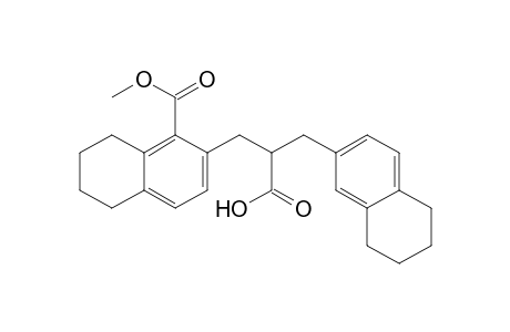 2-[(1-methoxycarbonyl-5,6,7,8-tetrahydronaphthalen-2-yl)methyl]-3-(5,6,7,8-tetrahydronaphthalen-2-yl)propanoic acid