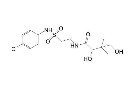 (+)-N-(2-[(p-chlorophenyl)sulfamoyl]ethyl)-2,4-dihydroxy-3,3- dimethylbutyramide