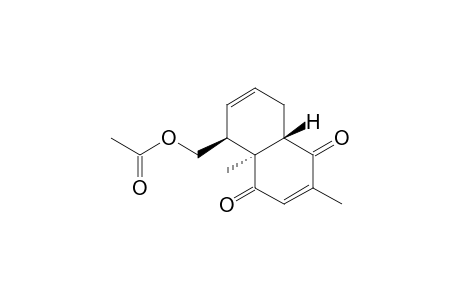 1,4-Naphthalenedione, 5-[(acetyloxy)methyl]-4a,5,8,8a-tetrahydro-2,4a-dimethyl-, (4a.alpha.,5.beta.,8a.beta.)-