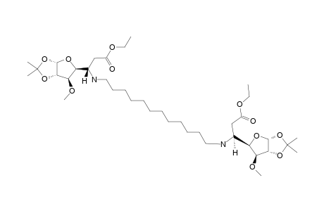 N(1),N(12)-BIS-[5-CARBETHOXYMETHYL-5-DEOXY-1,2-O-ISOPROPYLIDENE-3-O-METHYL-ALPHA-D-XYLOFURANOS-5-YL]-1,12-DIAMINODODECANE