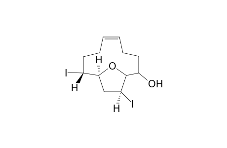 (1R*,2S*,5Z,9R*,1-S*,12S)-9,12-diiodo-13-oxabicyclo[8,2.1]tridec-5-en-2-ol