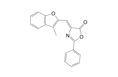 4-[(3-methylbenzofuran-2-yl)methylene]-2-phenyl-2-oxazolin-5-one