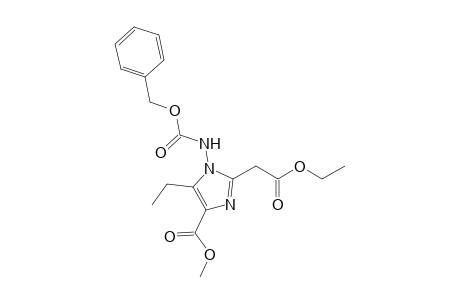 Methyl 1-{[(benzyloxy)carbonyl]amino}-2-(2-ethoxy-2-oxoethyl)-5-ethyl-1H-imidazole-4-carboxylate