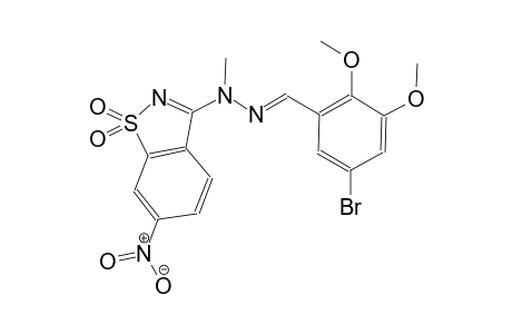 5-bromo-2,3-dimethoxybenzaldehyde methyl(6-nitro-1,1-dioxido-1,2-benzisothiazol-3-yl)hydrazone