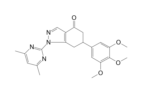 4H-Indazol-4-one, 1-(4,6-dimethyl-2-pyrimidinyl)-1,5,6,7-tetrahydro-6-(3,4,5-trimethoxyphenyl)-