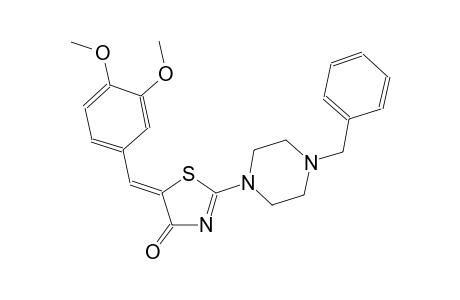 (5Z)-2-(4-benzyl-1-piperazinyl)-5-(3,4-dimethoxybenzylidene)-1,3-thiazol-4(5H)-one