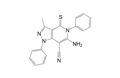 6-Amino-3-methyl-1,5-diphenyl-4-thioxo-4,5-dihydro-1H-pyrazolo[4,3-c]pyridine-7-carbonitrile