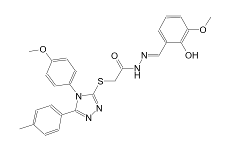 N'-[(E)-(2-hydroxy-3-methoxyphenyl)methylidene]-2-{[4-(4-methoxyphenyl)-5-(4-methylphenyl)-4H-1,2,4-triazol-3-yl]sulfanyl}acetohydrazide