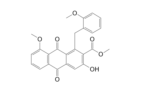 Methyl 3-hydroxy-8-methoxy-1-(2-methoxybenzyl)-9,10-dioxo-9,10-dihydroanthracene-2-carboxylate