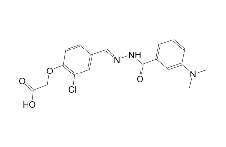 [2-chloro-4-((E)-{[3-(dimethylamino)benzoyl]hydrazono}methyl)phenoxy]acetic acid