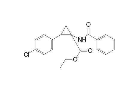 1-benzamido-2-(p-chlorophenyl)cyclopropanecarboxylic acid, ethyl ester