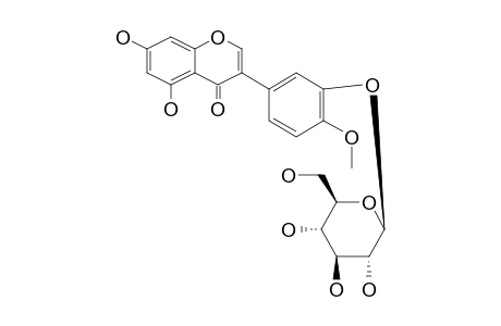 3',5,7-TRIHYDROXY-4'-METHOXYISOFLAVONE-3'-O-BETA-GLUCOPYRANOSIDE