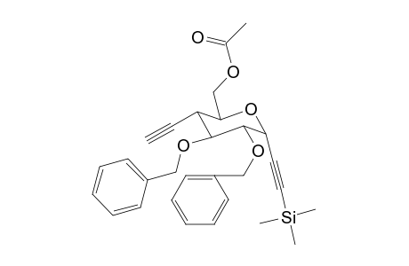 1-O-Acetyl-2,6-anhydro-4,5-di-O-benzyl-7,7,8,8-tetrahydro-3,7,8-trideoxy-3-C-ethynyl-8-C-(trimethylsilyl)-D-glycero-L-gulo-octitol