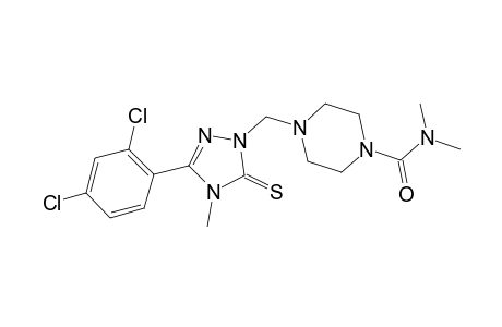 4-[[3-(2,4-dichlorophenyl)-4-methyl-5-sulfanylidene-1,2,4-triazol-1-yl]methyl]-N,N-dimethyl-1-piperazinecarboxamide