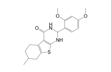 2-(2,4-dimethoxyphenyl)-7-methyl-2,3,5,6,7,8-hexahydro-1H-benzothiopheno[2,3-d]pyrimidin-4-one