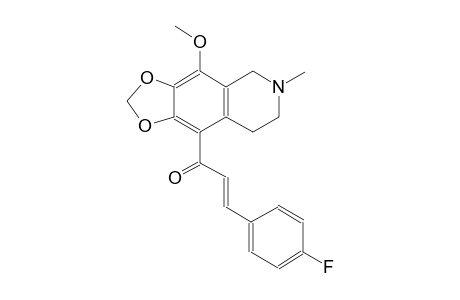 (2E)-3-(4-fluorophenyl)-1-(4-methoxy-6-methyl-5,6,7,8-tetrahydro[1,3]dioxolo[4,5-g]isoquinolin-9-yl)-2-propen-1-one