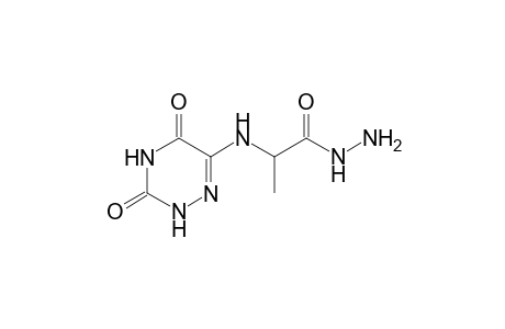 2-[(3,5-diketo-2H-1,2,4-triazin-6-yl)amino]propionohydrazide