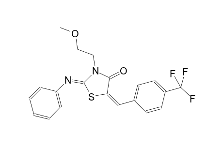 (2Z,5E)-3-(2-methoxyethyl)-2-(phenylimino)-5-[4-(trifluoromethyl)benzylidene]-1,3-thiazolidin-4-one