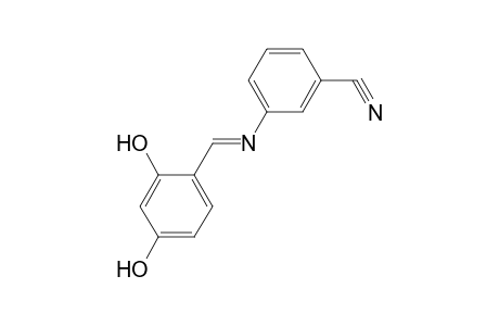 3-([(E)-(2,4-Dihydroxyphenyl)methylidene]amino)benzonitrile