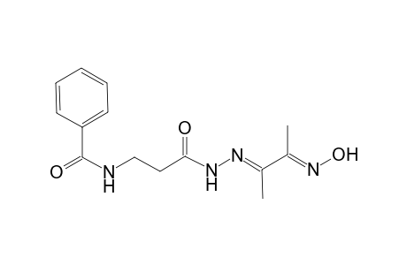 N-(3-((2E)-2-[(2E)-2-(Hydroxyimino)-1-methylpropylidene]hydrazino)-3-oxopropyl)benzamide