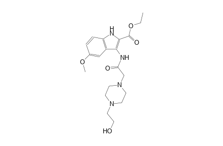 ethyl 3-({[4-(2-hydroxyethyl)-1-piperazinyl]acetyl}amino)-5-methoxy-1H-indole-2-carboxylate