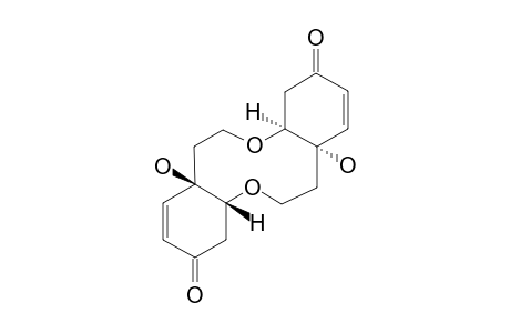 CLERODENONE-A;4A,7,7A,11,11A,13,14,14A-OCTAHYDRO-7A,14A-DIHYDROXY-DIBENZO-[B,G]-[1,6]-DIOXECINE-3,10(4H,6H)-DIONE