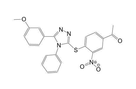 1-(4-{[5-(3-methoxyphenyl)-4-phenyl-4H-1,2,4-triazol-3-yl]sulfanyl}-3-nitrophenyl)ethanone