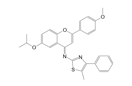 N-[(4E)-6-isopropoxy-2-(4-methoxyphenyl)-4H-chromen-4-ylidene]-5-methyl-4-phenyl-1,3-thiazol-2-amine