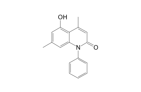 2(1H)-quinolinone, 5-hydroxy-4,7-dimethyl-1-phenyl-