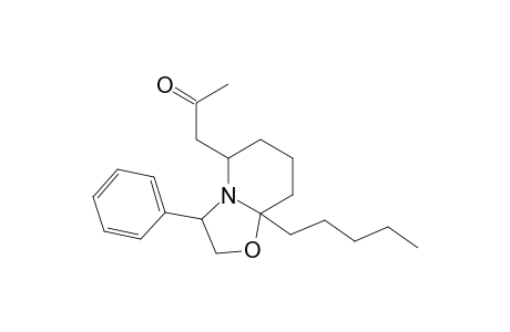 Hexahydro-5-acetonyl-8a-pentyl-3-phenyl-5H-oxazolo[3,2-a]pyridine