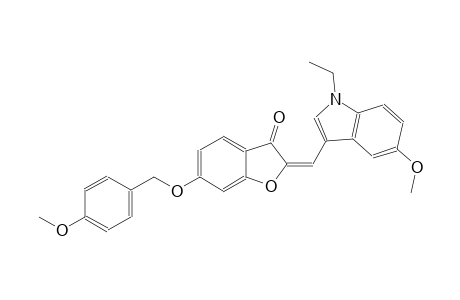3(2H)-benzofuranone, 2-[(1-ethyl-5-methoxy-1H-indol-3-yl)methylene]-6-[(4-methoxyphenyl)methoxy]-, (2E)-