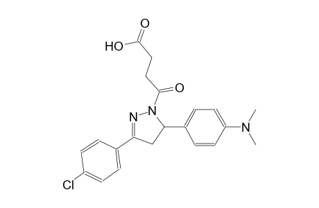 4-{3-(4-chlorophenyl)-5-[4-(dimethylamino)phenyl]-4,5-dihydro-1H-pyrazol-1-yl}-4-oxobutanoic acid