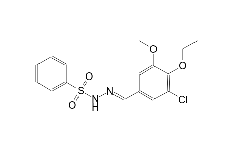 N'-[(E)-(3-chloro-4-ethoxy-5-methoxyphenyl)methylidene]benzenesulfonohydrazide