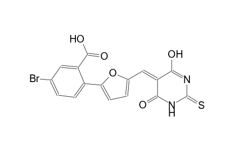 5-bromo-2-{5-[(Z)-(4-hydroxy-6-oxo-2-thioxo-1,6-dihydro-5(2H)-pyrimidinylidene)methyl]-2-furyl}benzoic acid