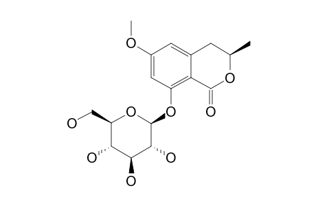 3-METHYL-6-METHOXY-3,4-DIHYDROISOCOUMARIN-8-O-BETA-D-GLUCOPYRANOSIDE