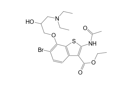 benzo[b]thiophene-3-carboxylic acid, 2-(acetylamino)-6-bromo-7-[3-(diethylamino)-2-hydroxypropoxy]-, ethyl ester