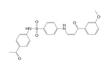 N-(4-acetylphenyl)-4-{[(1Z)-3-(3-methoxyphenyl)-3-oxo-1-propenyl]amino}benzenesulfonamide