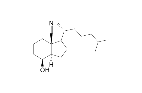 8-.beta.-Hydroxy-des-A,B-cholestan-18-nitrile