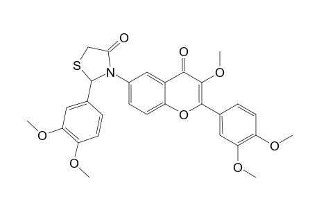 2-(3,4-DIMETHOXYPHENYL)-3-(2-(3,4-DIMETHOXYPHENYL)-3-METHOXY-4-OXO-4H-CHROMEN-6-YL)-THIAZOLIDIN-4-ONE