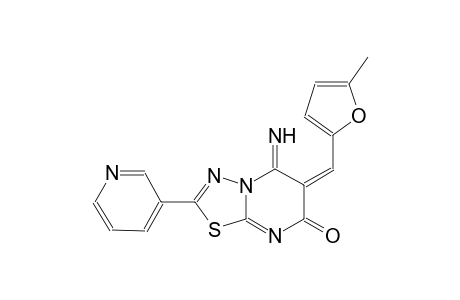 (6E)-5-imino-6-[(5-methyl-2-furyl)methylene]-2-(3-pyridinyl)-5,6-dihydro-7H-[1,3,4]thiadiazolo[3,2-a]pyrimidin-7-one