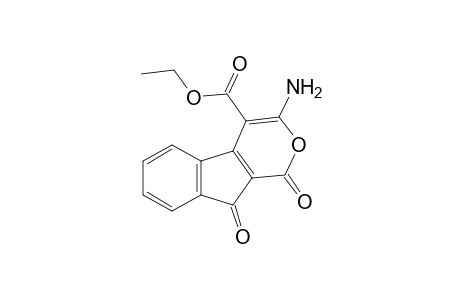 3-amino-1,9-dihydro-1,9-dioxoindeno[2,1-c]pyran-4-carboxylic acid, ethyl ester