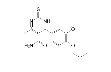 4-(4-isobutoxy-3-methoxyphenyl)-6-methyl-2-thioxo-1,2,3,4-tetrahydro-5-pyrimidinecarboxamide