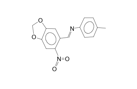 5-nitro-6E-(4-methylphenyliminomethyl)benzo-1,3-dioxolane