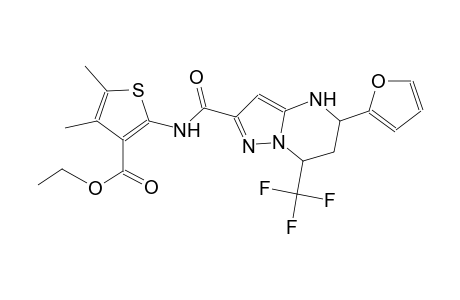 ethyl 2-({[5-(2-furyl)-7-(trifluoromethyl)-4,5,6,7-tetrahydropyrazolo[1,5-a]pyrimidin-2-yl]carbonyl}amino)-4,5-dimethyl-3-thiophenecarboxylate