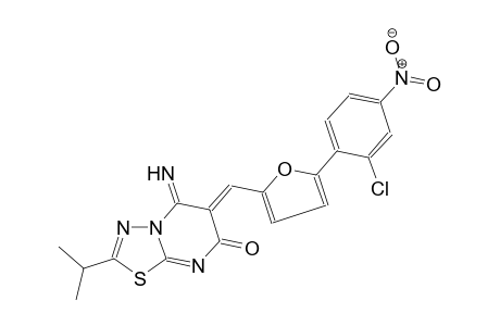 7H-[1,3,4]thiadiazolo[3,2-a]pyrimidin-7-one, 6-[[5-(2-chloro-4-nitrophenyl)-2-furanyl]methylene]-5,6-dihydro-5-imino-2-(1-methylethyl)-, (6Z)-