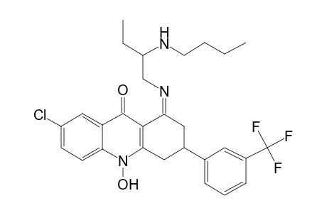 (1Z)-1-([(Z)-2-(Butylamino)butyl]imino)-7-chloro-10-hydroxy-3-[3-(trifluoromethyl)phenyl]-1,3,4,10-tetrahydro-9(2H)-acridinone