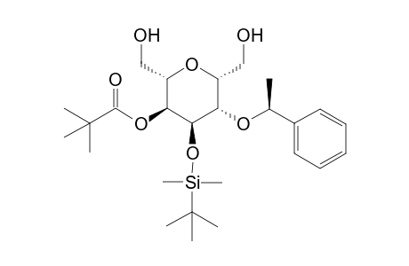 4.alpha.-(tert-Butyldimethylsilyloxy)-2.beta.,6,beta.-bis-hydroxymethyl-5.beta.-(1'-phenylethoxy)tetrahydropyran-3.alpha.-yl)pivaloate