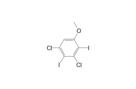 3,5-Dichloro-2,4-diiodoanisole