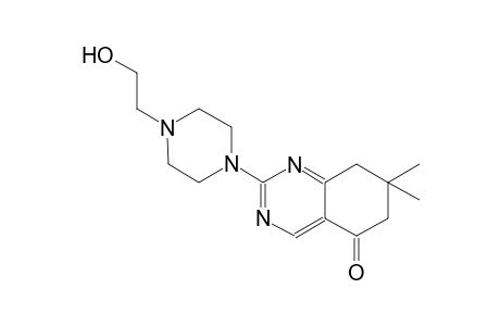 2-[4-(2-hydroxyethyl)-1-piperazinyl]-7,7-dimethyl-7,8-dihydro-5(6H)-quinazolinone